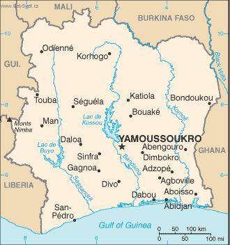 Foto: Pob�e�� slonoviny-politick� mapa