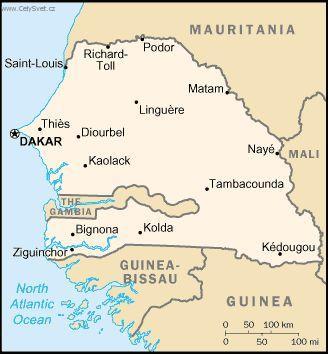 Foto: Senegal-politick� mapa